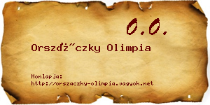 Orszáczky Olimpia névjegykártya